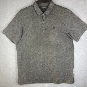 ⛳️ Travis Matthews Long Sleeve Golf Polo Men's Grey Black Size Large